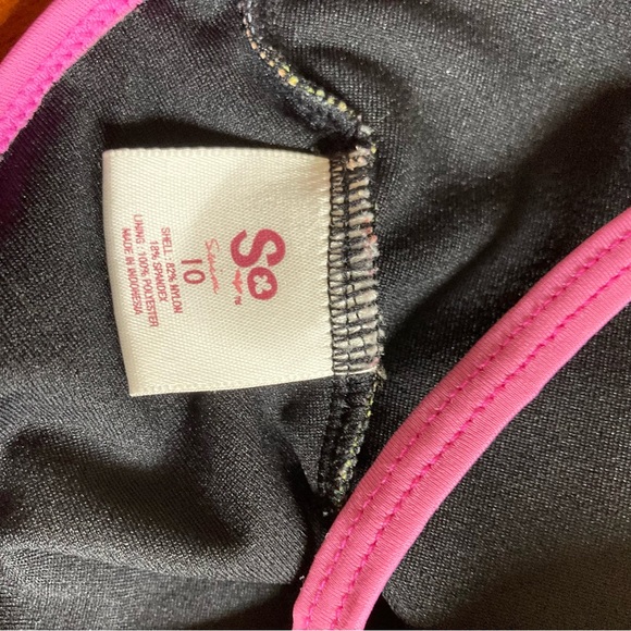 SO One Piece Peace and Flower Power Swimsuit Girls Size 10 - Picture 10 of 13